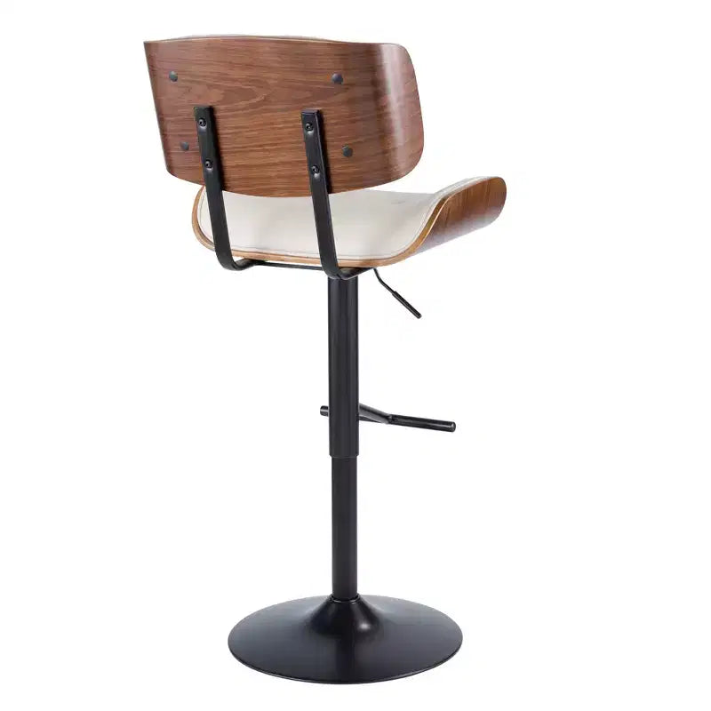 Set of 2 Lombardi Mid-Century Modern Adjustable Counter Height Barstool - Lumisource