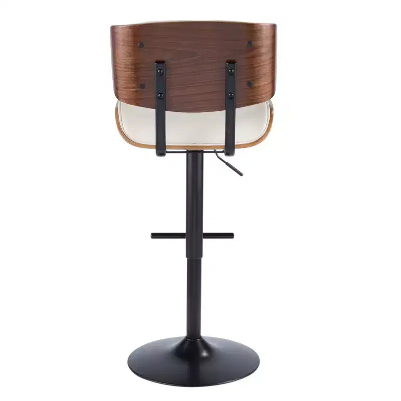 Set of 2 Lombardi Mid-Century Modern Adjustable Counter Height Barstool - Lumisource
