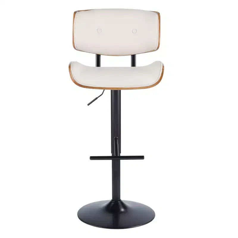 Set of 2 Lombardi Mid-Century Modern Adjustable Counter Height Barstool - Lumisource