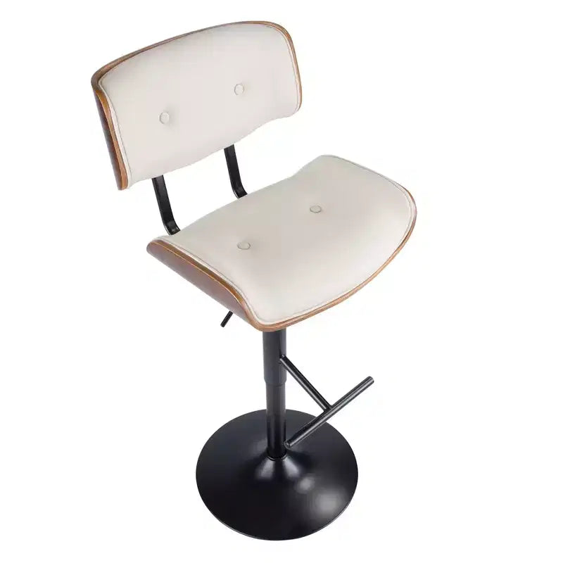 Set of 2 Lombardi Mid-Century Modern Adjustable Counter Height Barstool - Lumisource