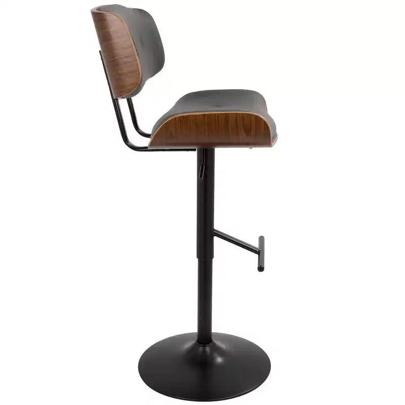 Set of 2 Lombardi Mid-Century Modern Adjustable Counter Height Barstool - Lumisource