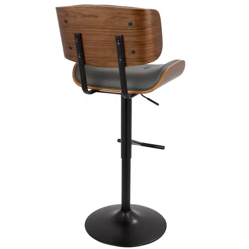 Set of 2 Lombardi Mid-Century Modern Adjustable Counter Height Barstool - Lumisource