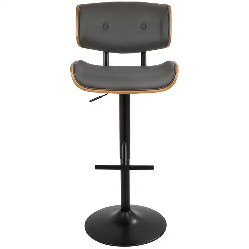 Set of 2 Lombardi Mid-Century Modern Adjustable Counter Height Barstool - Lumisource
