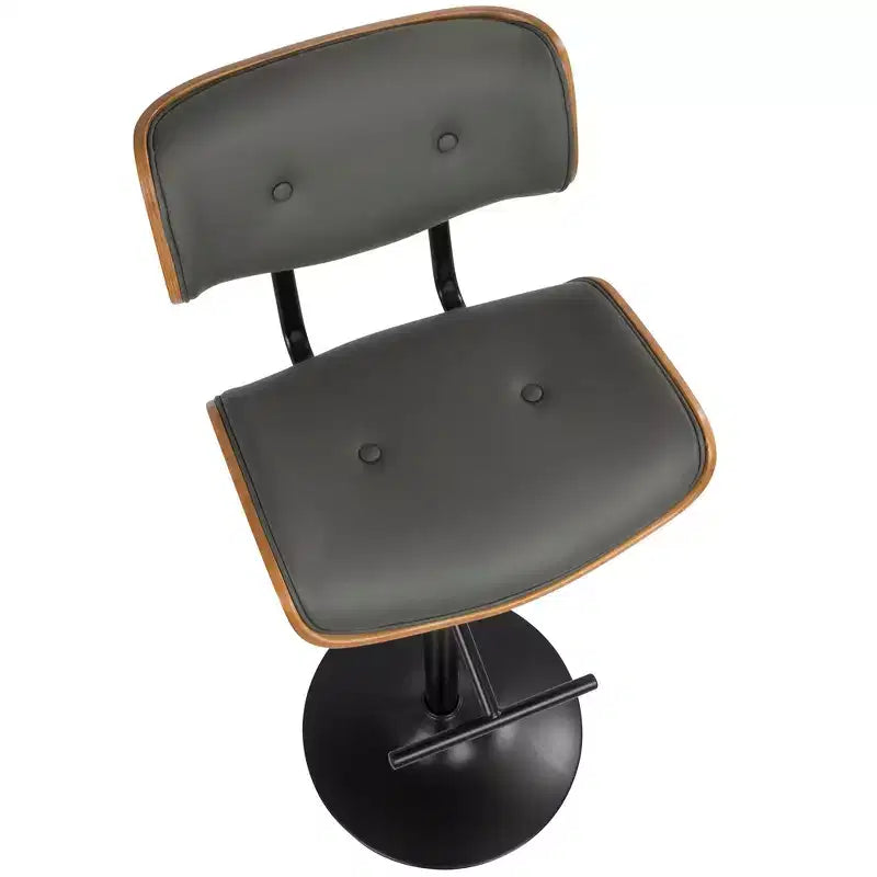 Set of 2 Lombardi Mid-Century Modern Adjustable Counter Height Barstool - Lumisource