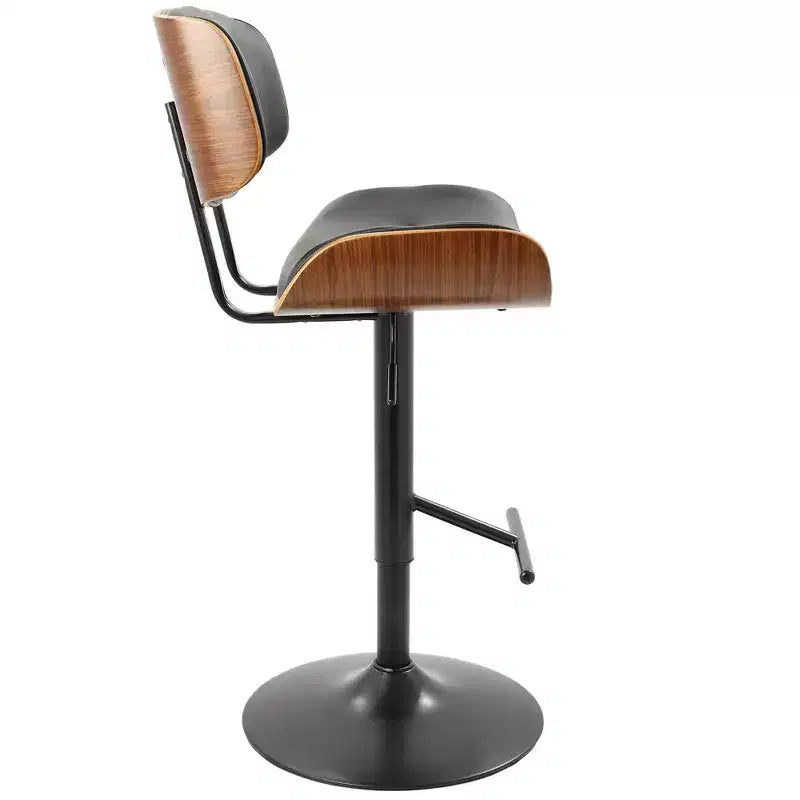 Set of 2 Lombardi Mid-Century Modern Adjustable Counter Height Barstool - Lumisource