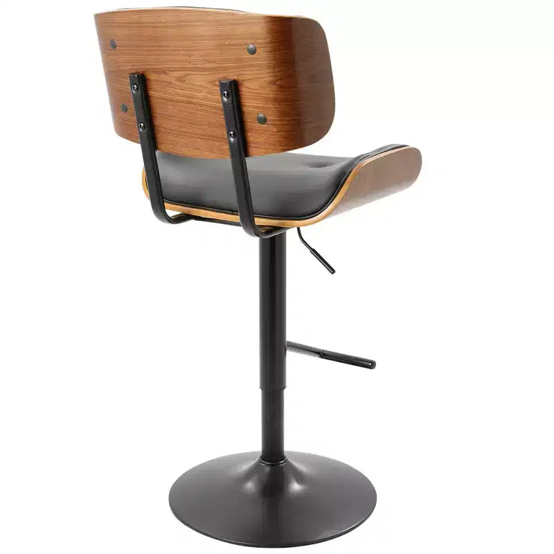 Set of 2 Lombardi Mid-Century Modern Adjustable Counter Height Barstool - Lumisource
