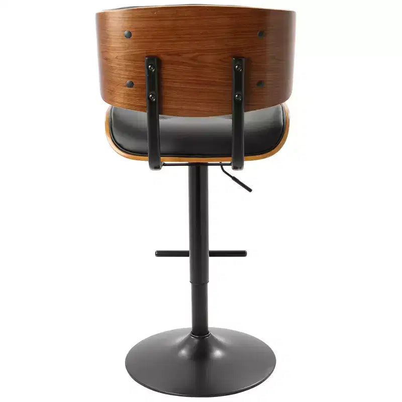 Set of 2 Lombardi Mid-Century Modern Adjustable Counter Height Barstool - Lumisource
