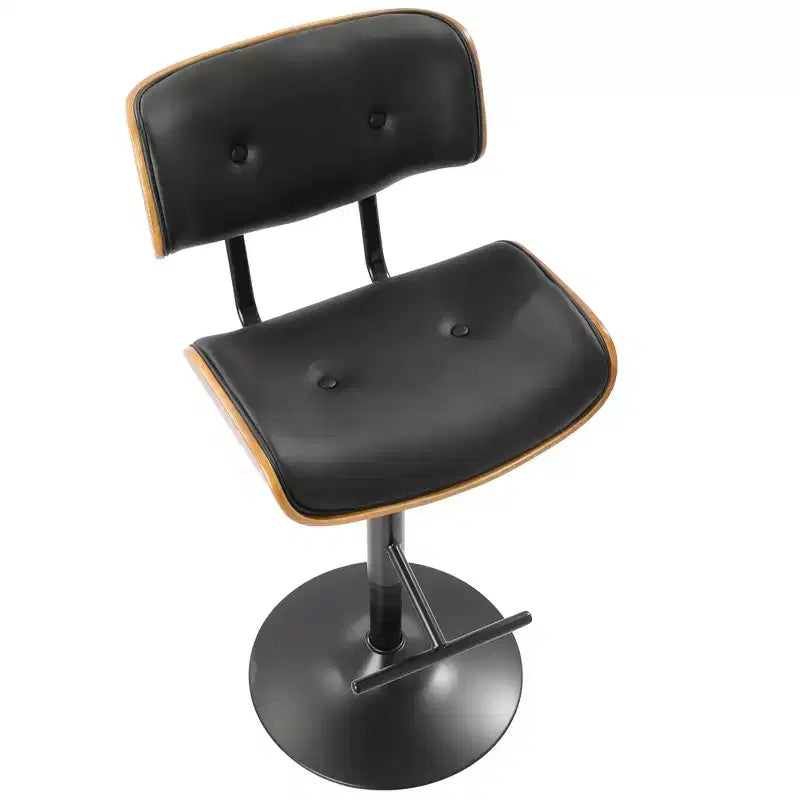 Set of 2 Lombardi Mid-Century Modern Adjustable Counter Height Barstool - Lumisource
