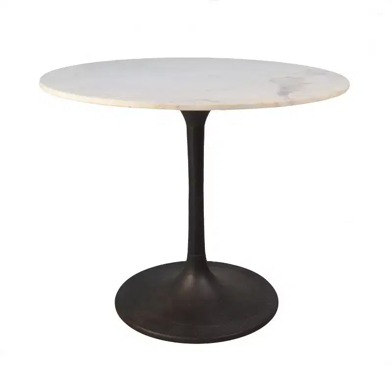 Carolina Living 36 Zaha Round Marble Top Dining Table