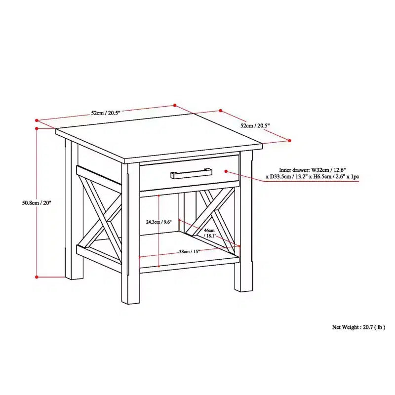 21 Waterloo End Table - Wyndenhall