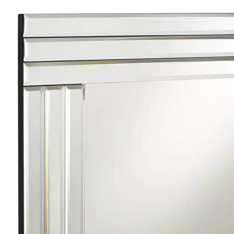 Possini Euro Design Sofija Rectangular Vanity Wall Mirror Modern Mirrored Glass Layered Frame 23 1/2 Wide for Bathroom Bedroom Living Room Entryway