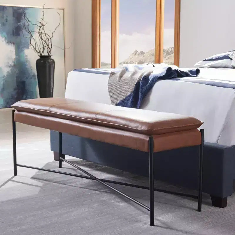 Kara Cushioned X Bench - BCH6402 - Safavieh