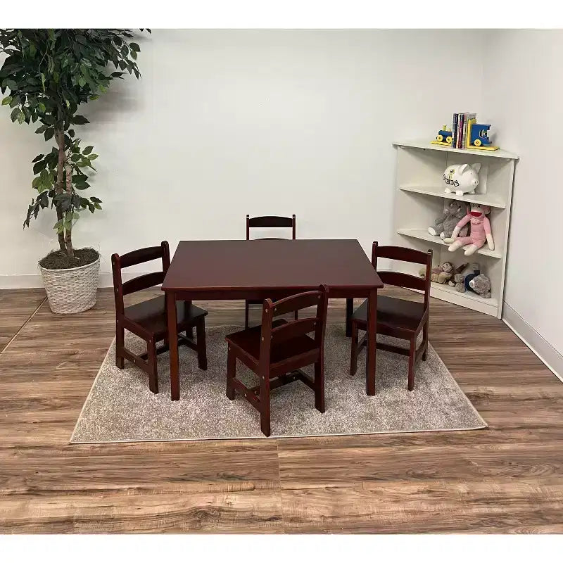 5pc Kids' Rectangle Table and Chair Set - Gift Mark