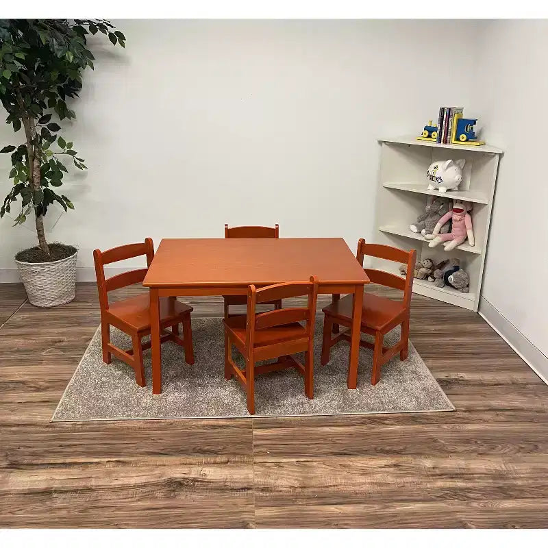 5pc Kids' Rectangle Table and Chair Set - Gift Mark
