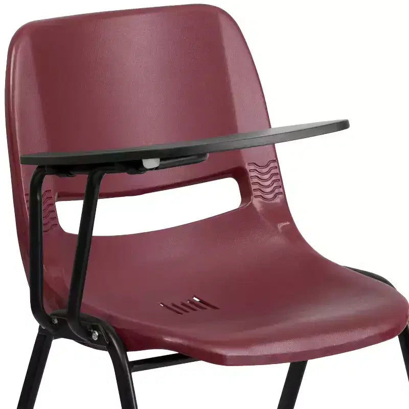 Flash Furniture Ergonomic Shell Chair with Right Handed Flip-Up Tablet Arm