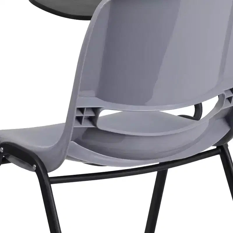 Flash Furniture Ergonomic Shell Chair with Right Handed Flip-Up Tablet Arm