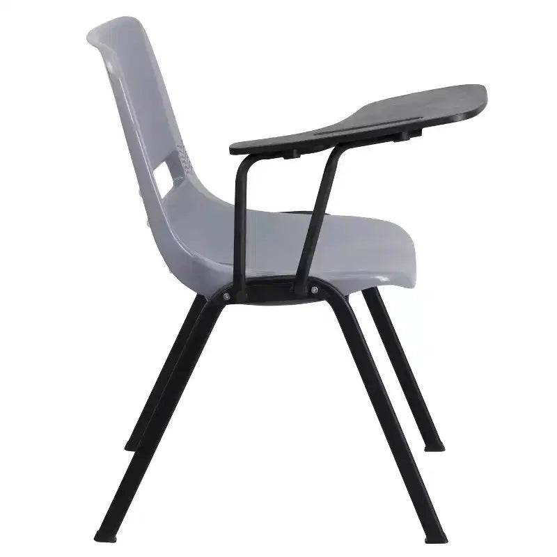 Flash Furniture Ergonomic Shell Chair with Right Handed Flip-Up Tablet Arm