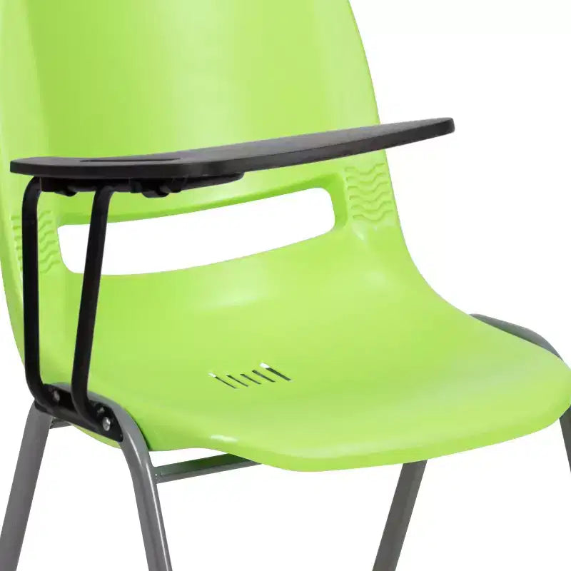 Flash Furniture Ergonomic Shell Chair with Right Handed Flip-Up Tablet Arm