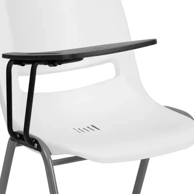 Flash Furniture Ergonomic Shell Chair with Right Handed Flip-Up Tablet Arm