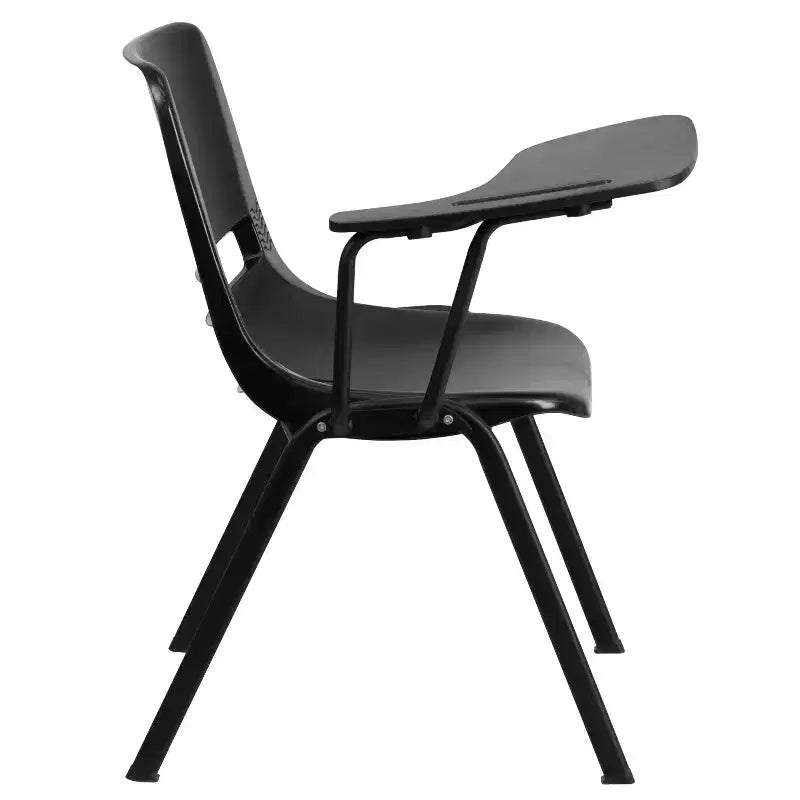 Flash Furniture Ergonomic Shell Chair with Right Handed Flip-Up Tablet Arm
