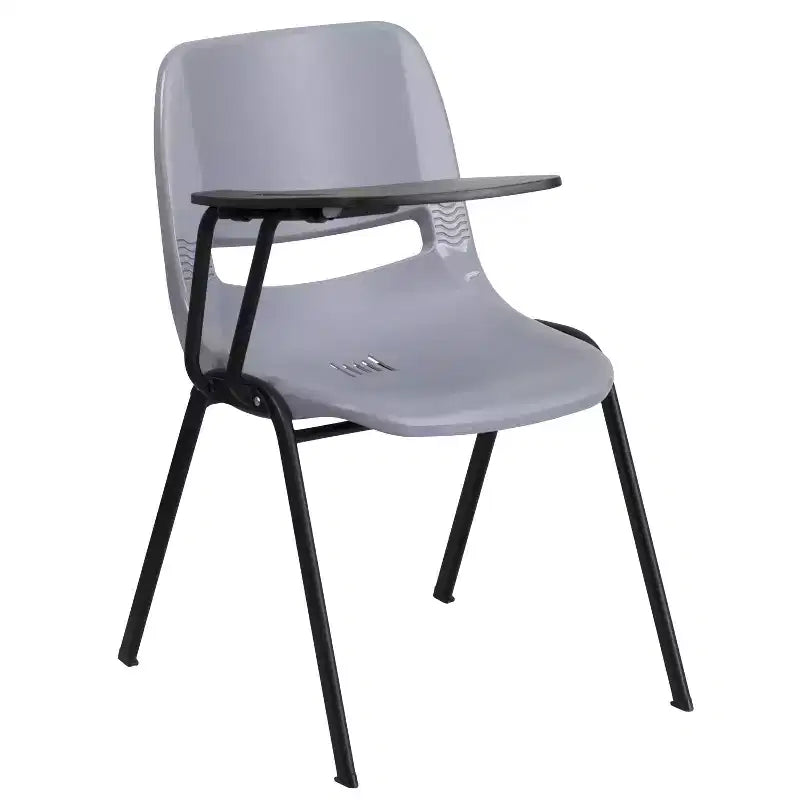 Flash Furniture Ergonomic Shell Chair with Right Handed Flip-Up Tablet Arm