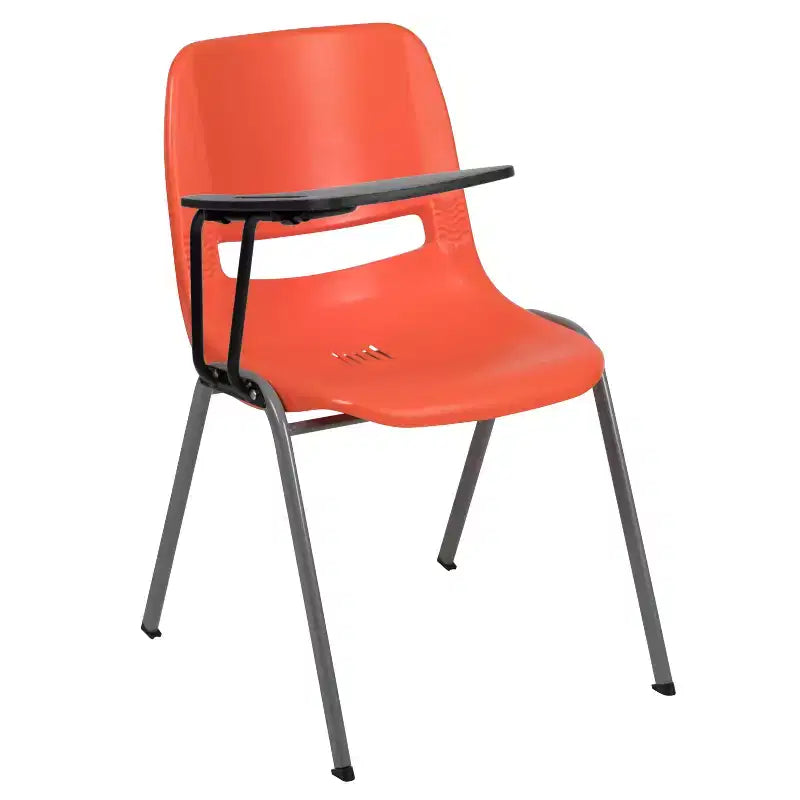 Flash Furniture Ergonomic Shell Chair with Right Handed Flip-Up Tablet Arm