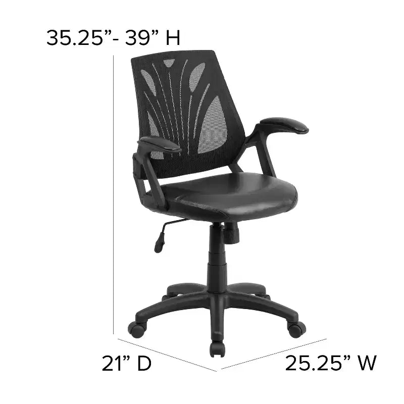 Flash Furniture Mid-Back Designer Mesh Swivel Task Office Chair with Open Arms