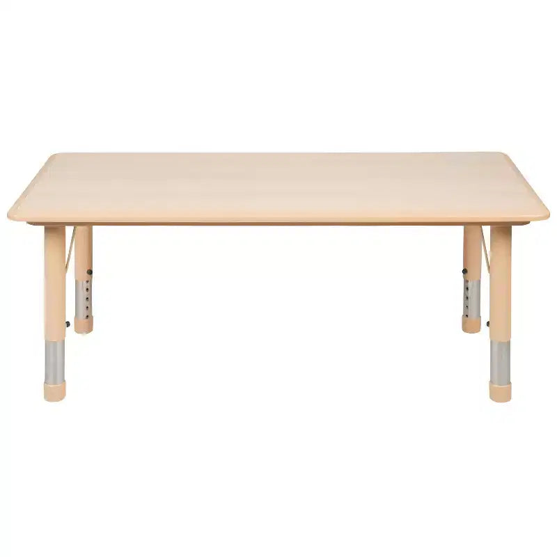 Emma and Oliver 23.625W x 47.25L Rectangular Plastic Height Adjustable Activity Table