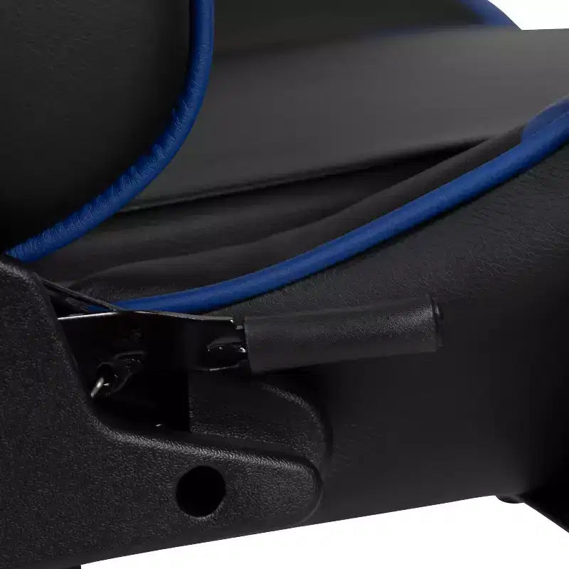 Sedia da gaming ergonomica da corsa Emma e Oliver con schienale completamente reclinabile in similpelle rossa