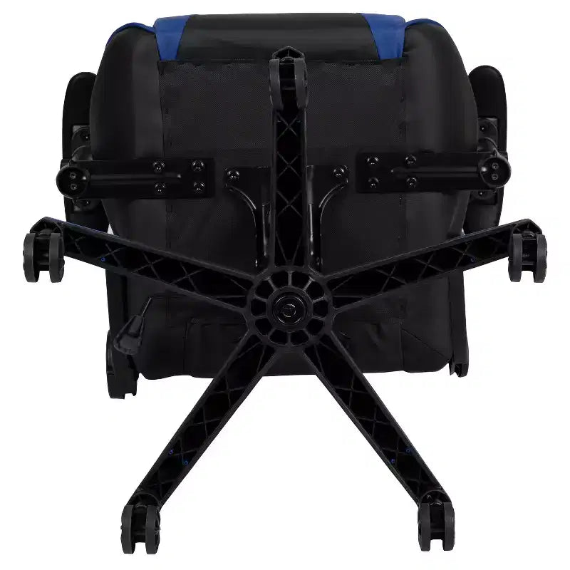 Sedia da gaming ergonomica da corsa Emma e Oliver con schienale completamente reclinabile in similpelle rossa