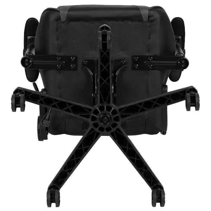 Sedia da gaming ergonomica da corsa Emma e Oliver con schienale completamente reclinabile in similpelle rossa