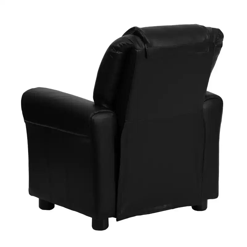 Emma and Oliver Contemporary Kids Recliner with Cup Holder and Headrest