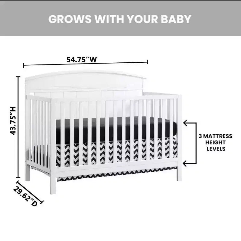 Oxford Baby Baldwin 4-in-1 Convertible Crib