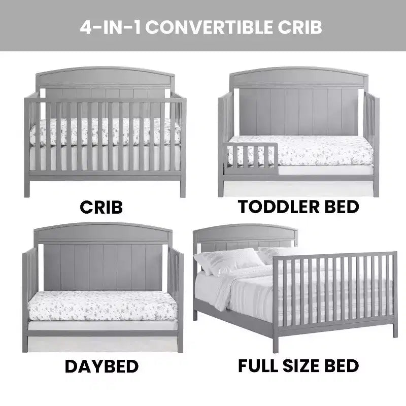 Oxford Baby Baldwin 4-in-1 Convertible Crib