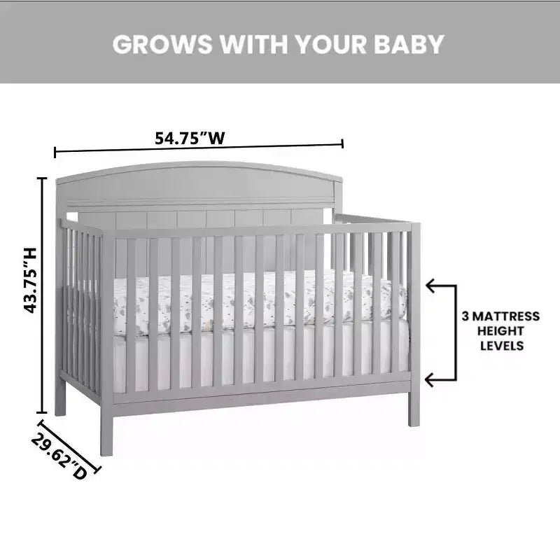 Oxford Baby Baldwin 4-in-1 Convertible Crib