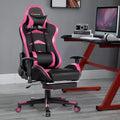 Sedia Gaming Massaggiante Reclinabile Girevole da Ufficio Costway con Poggiapiedi
