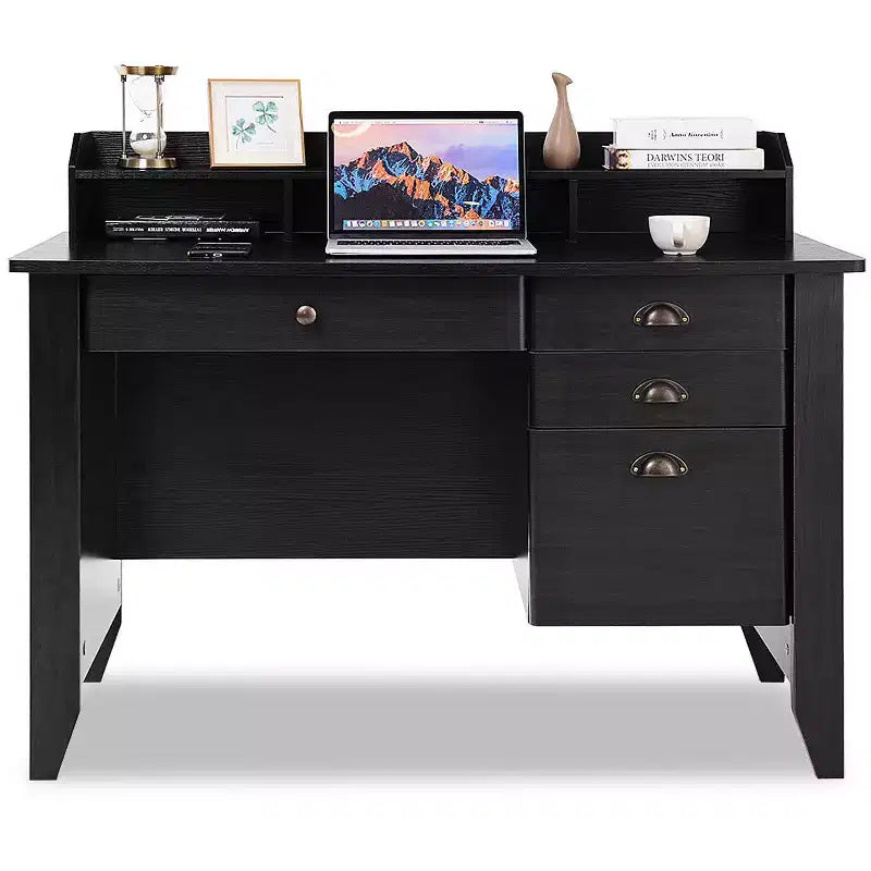Costway Computer Desk PC Laptop Writing Table Workstation Student Study Furniture Black