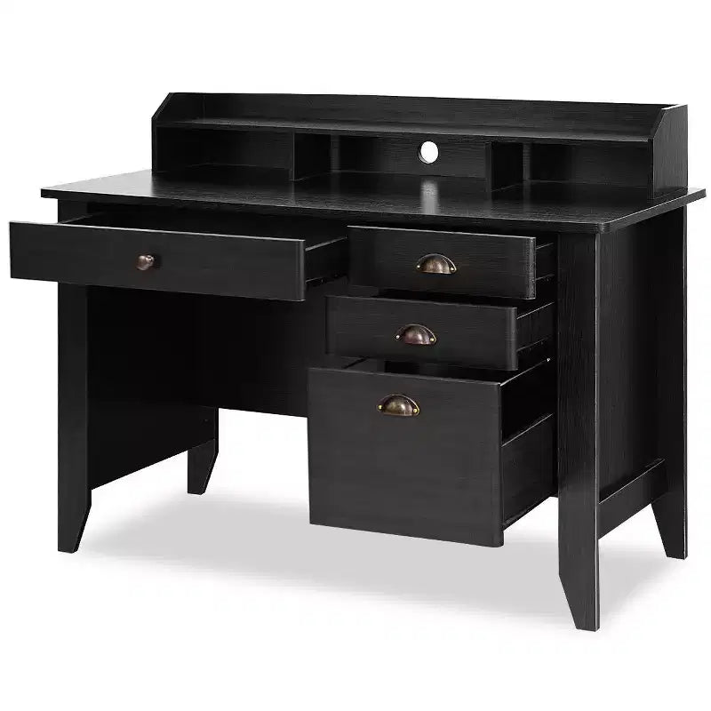 Costway Computer Desk PC Laptop Writing Table Workstation Student Study Furniture Black