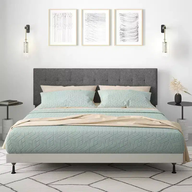 Glenwillow Home Kaya Buttonless-Tufting Upholstered Headboard