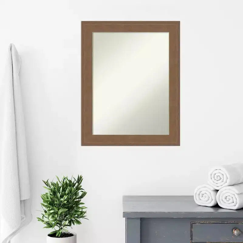 Amanti Art Alta Non-Beveled Bathroom Wall Mirror