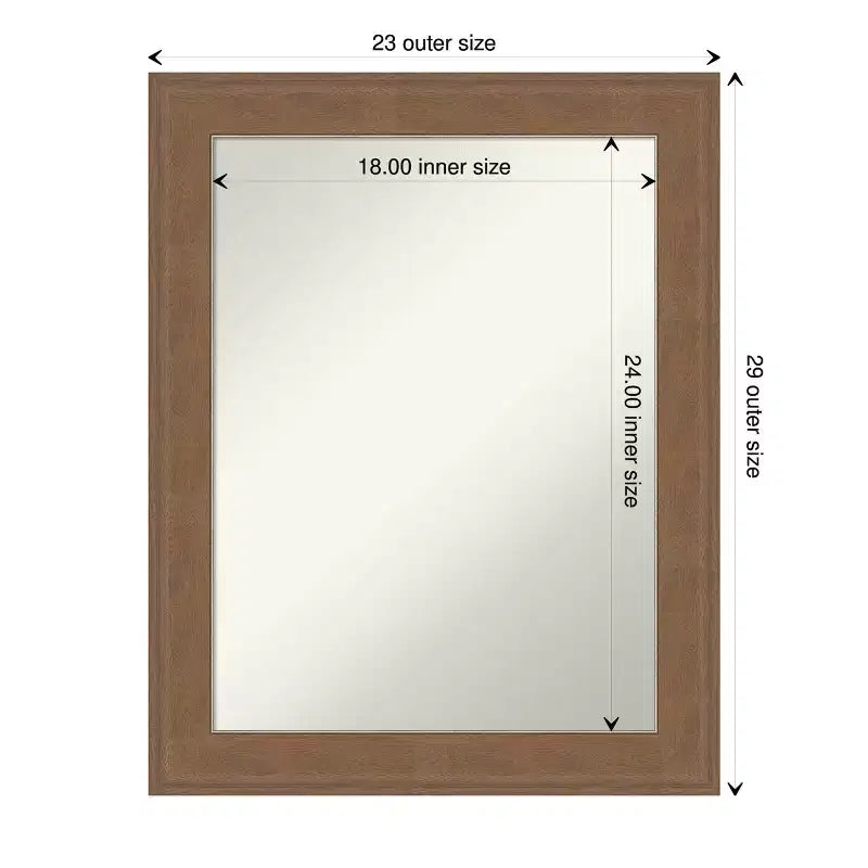 Amanti Art Alta Non-Beveled Bathroom Wall Mirror