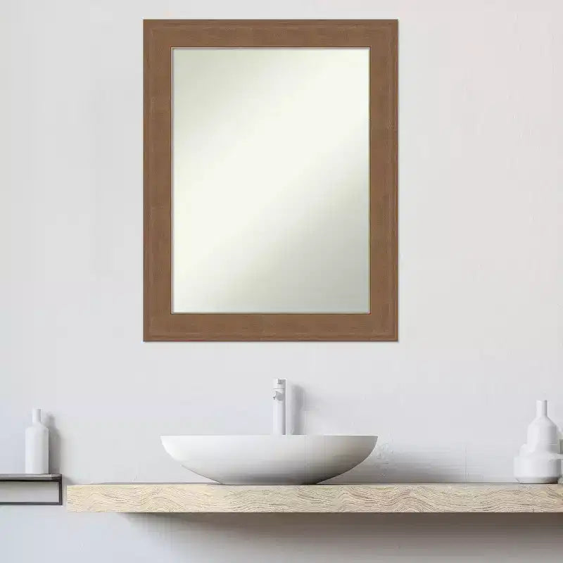 Amanti Art Alta Non-Beveled Bathroom Wall Mirror