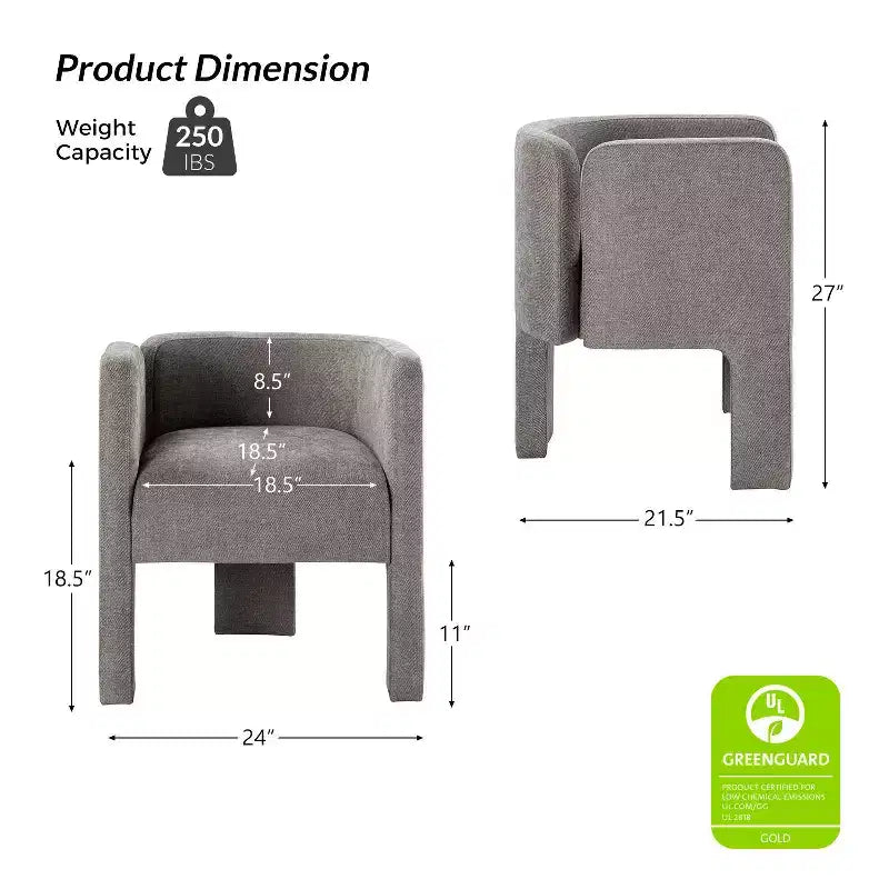 Elias Dining Chair with Three-legged Design Set of 6 ART OF LIVING DESIGNS