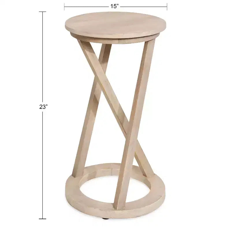 Kate and Laurel Aja Modern Wood Accent Table