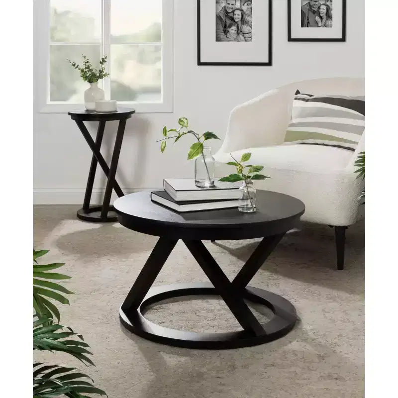 Kate and Laurel Aja Modern Wood Accent Table