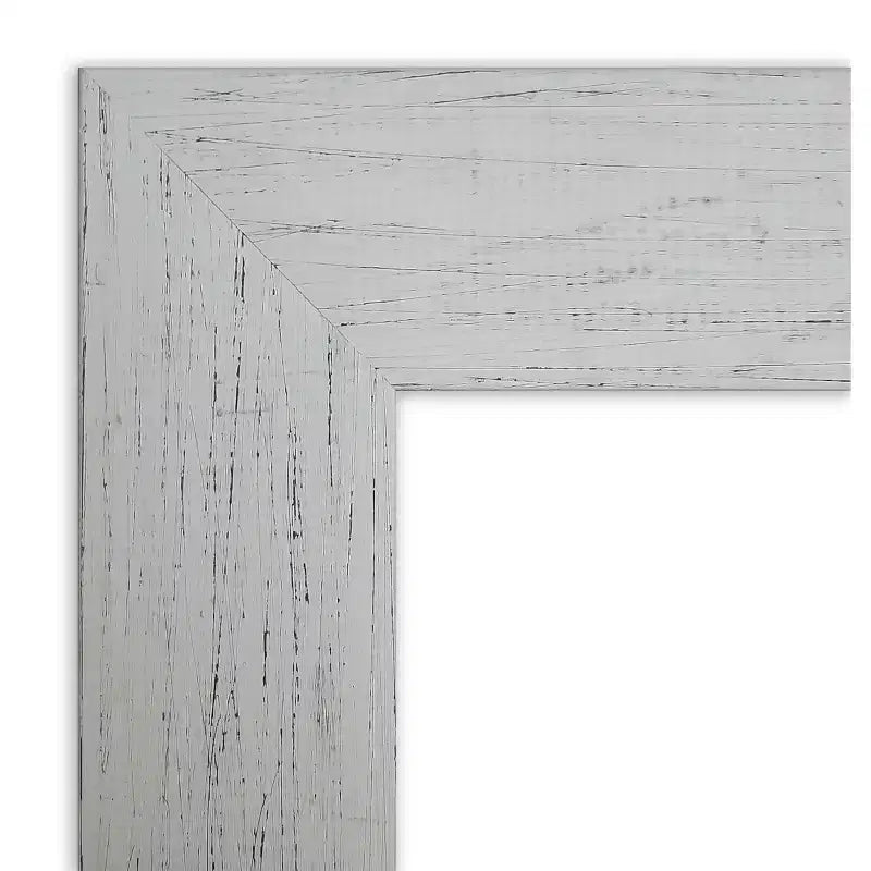 Amanti Art Shiplap Petite Bevel Wood Bathroom Wall Mirror