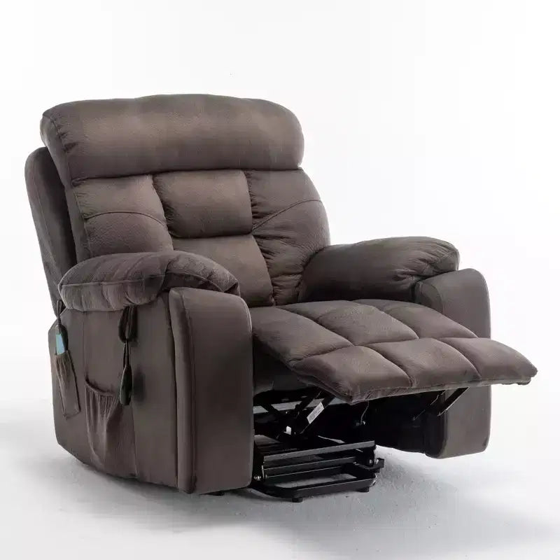Electric Lift Massage Recliner With Heating Function And Side Pocket - ModernLuxe