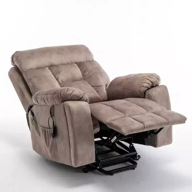 Electric Lift Massage Recliner With Heating Function And Side Pocket - ModernLuxe