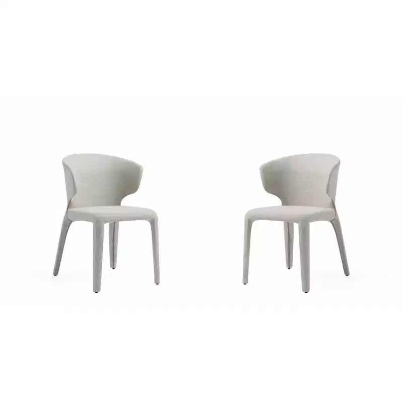 Set of 2 Conrad Modern Woven Tweed Dining Chairs - Manhattan Comfort