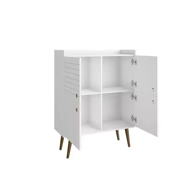45.5 Bogart Mid-Century Modern 4 Shelf Accent Cabinet - Manhattan Comfort